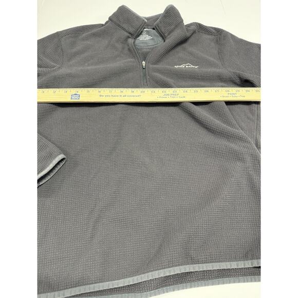 Eddie Bauer Womens 1/4 Zip Pullover Size Large Tall Waffle Fleece Mock Neck - Picture 2 of 5